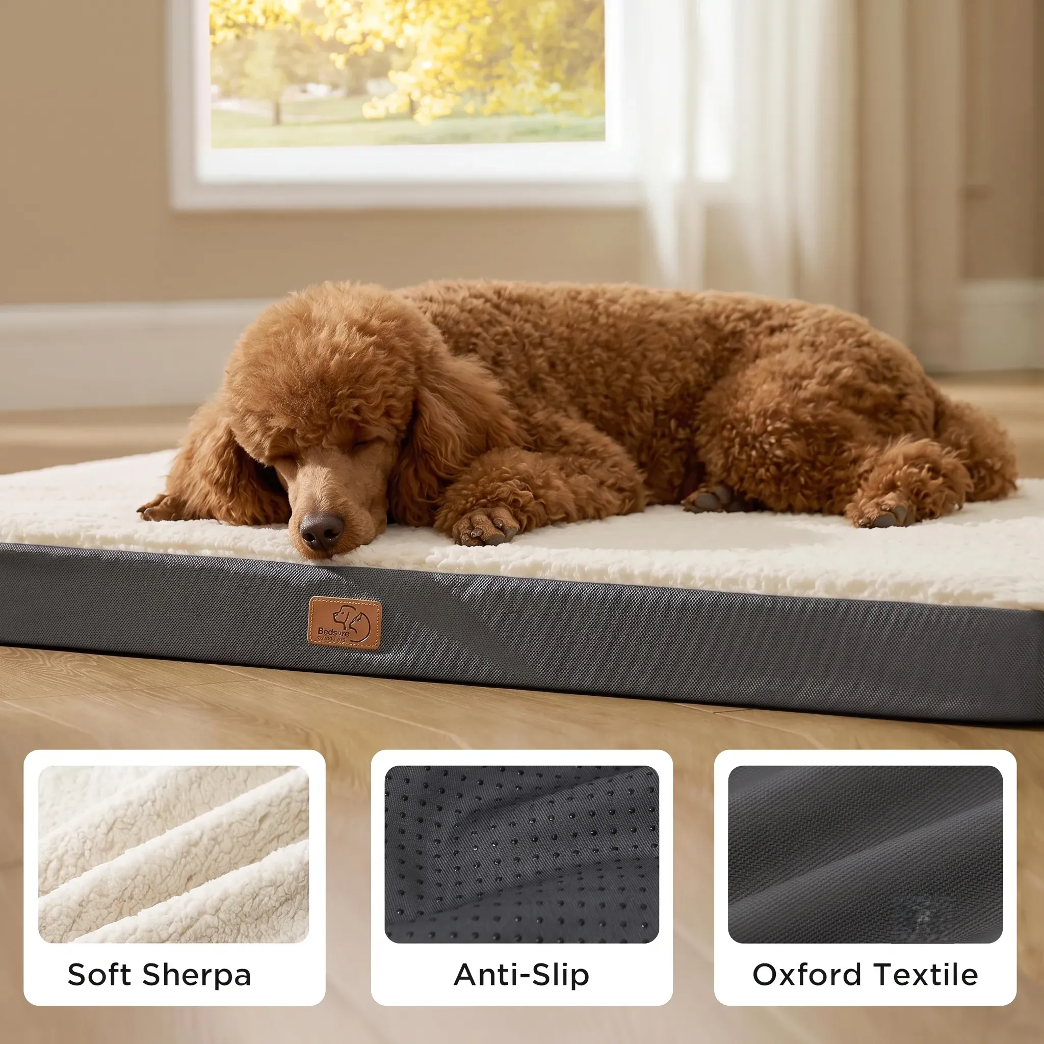 Bedsure Orthopedic Egg-Crate Dog Bed thumbnail