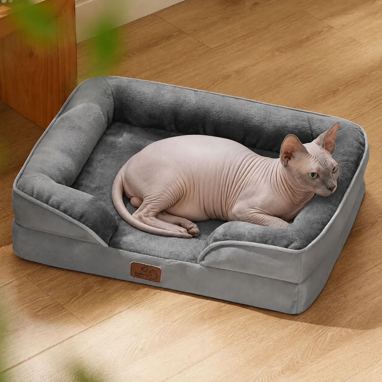 Bedsure Orthopedic Small Bolster Pet Bed thumbnail
